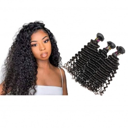 Hot Selling  Top Grade Raw Hair Human Hair Deep Wave 3 Bundles 300g-RDW3