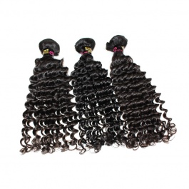 Hot Selling  Top Grade Raw Hair Human Hair Deep Wave 3 Bundles 300g-RDW3