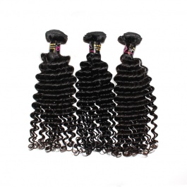 Hot Selling  Top Grade Raw Hair Human Hair Deep Wave 3 Bundles 300g-RDW3