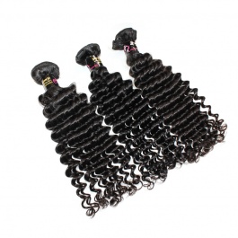 Hot Selling  Top Grade Raw Hair Human Hair Deep Wave 3 Bundles 300g-RDW3