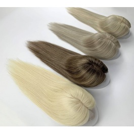 3x5 Silkbase women's toupee  replacement Cuticle Raw Hair Silk topper