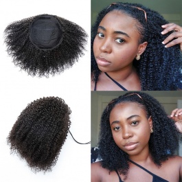 All-In-One Realistic Versatile Cap Drawstring Ponytail Half Wig