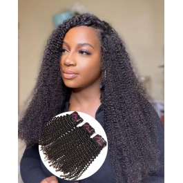 Elesis virgin hair 3 bundles kinky curly small curly virgin hair weave