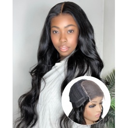 Elesis Virgin Hair Top raw grade hair customize wig 5x5 Closure wig natural color-TP5x5