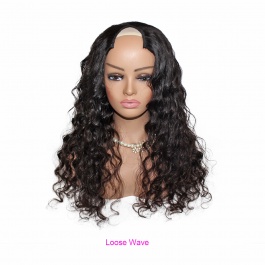 Elesis Virgin Hair  customize V-part Wig machine made raw hair wig -VP01