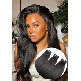 Elesis Virgin hair New Product Coarse Raw Yaki Straight  hair 3 bundles deal raw hair