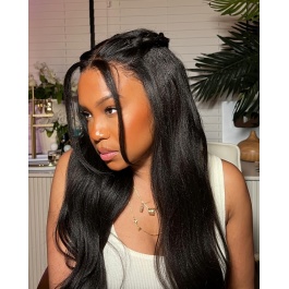 Elesis Virgin hair New Product Coarse Raw Yaki Straight  hair 3 bundles deal raw hair