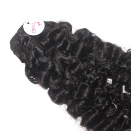  Elesis Virgin Hair  Double Drawn Burmese Curly Virgin Remy 100% human hair Bundle Weft 1piece 