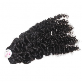  Elesis Virgin Hair  Double Drawn Burmese Curly Virgin Remy 100% human hair Bundle Weft 1piece 