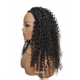 All-In-One Realistic Versatile Cap Drawstring Ponytail Half Wig