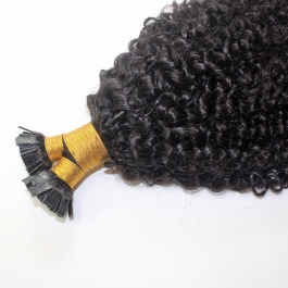 Elesis Virgin Hair Flat Keratin bonds Kinky Curly ktips hair extensions Virgin Remy Hair 100grams