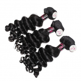 Elesis Virgin Hair Product TOP grade Raw Hair Loose Wave Weave  3 Bundles 300g