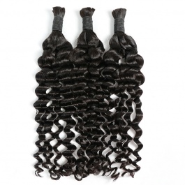 Elesis Virgin hair bulk hair for fusions no bead extensions for braids Italian Curly Virgin Remy hair 