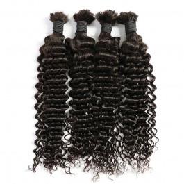 Elesis Virgin hair bulk hair for fusions no bead extensions for braids deep curly Virgin Remy hair 