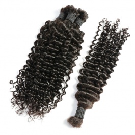 Elesis Virgin hair bulk hair for fusions no bead extensions for braids deep curly Virgin Remy hair 