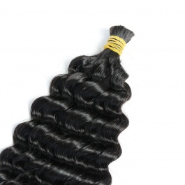 Elesis Virgin hair bulk hair for fusions no bead extensions for braids deep wave Virgin Remy hair 