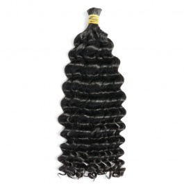 Elesis Virgin hair bulk hair for fusions no bead extensions for braids deep wave Virgin Remy hair 