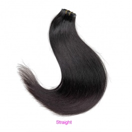 Hair Style Optional  Clipin set 120grams  with Small Seamless PU Hairextensions Virgin Remy Human Hair-Clip8