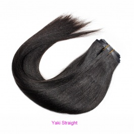 Hair Style Optional  Clipin set 120grams  with Small Seamless PU Hairextensions Virgin Remy Human Hair-Clip8