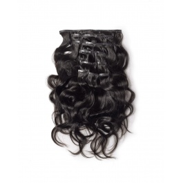 Hair Style Optional  Clipin set 120grams  with Small Seamless PU Hairextensions Virgin Remy Human Hair-Clip8